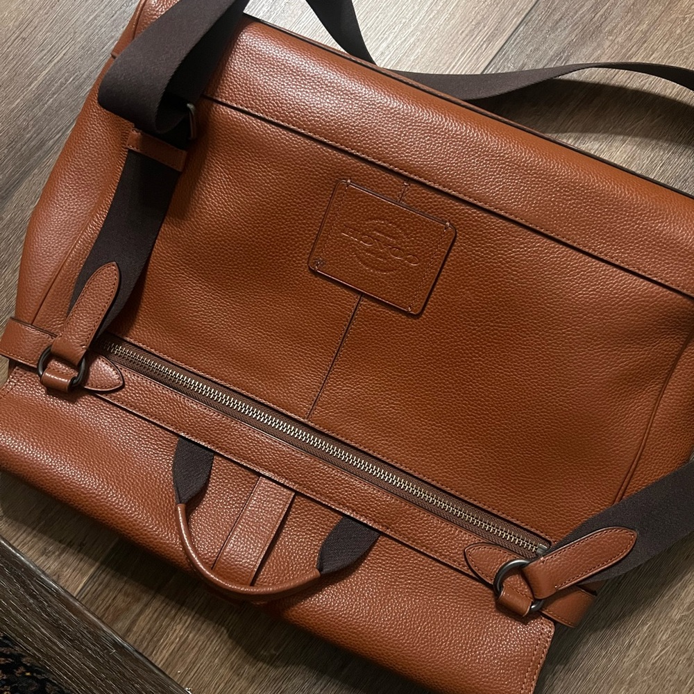 Coach Hudson Leather Messenger Bag - Picture 7 of 9